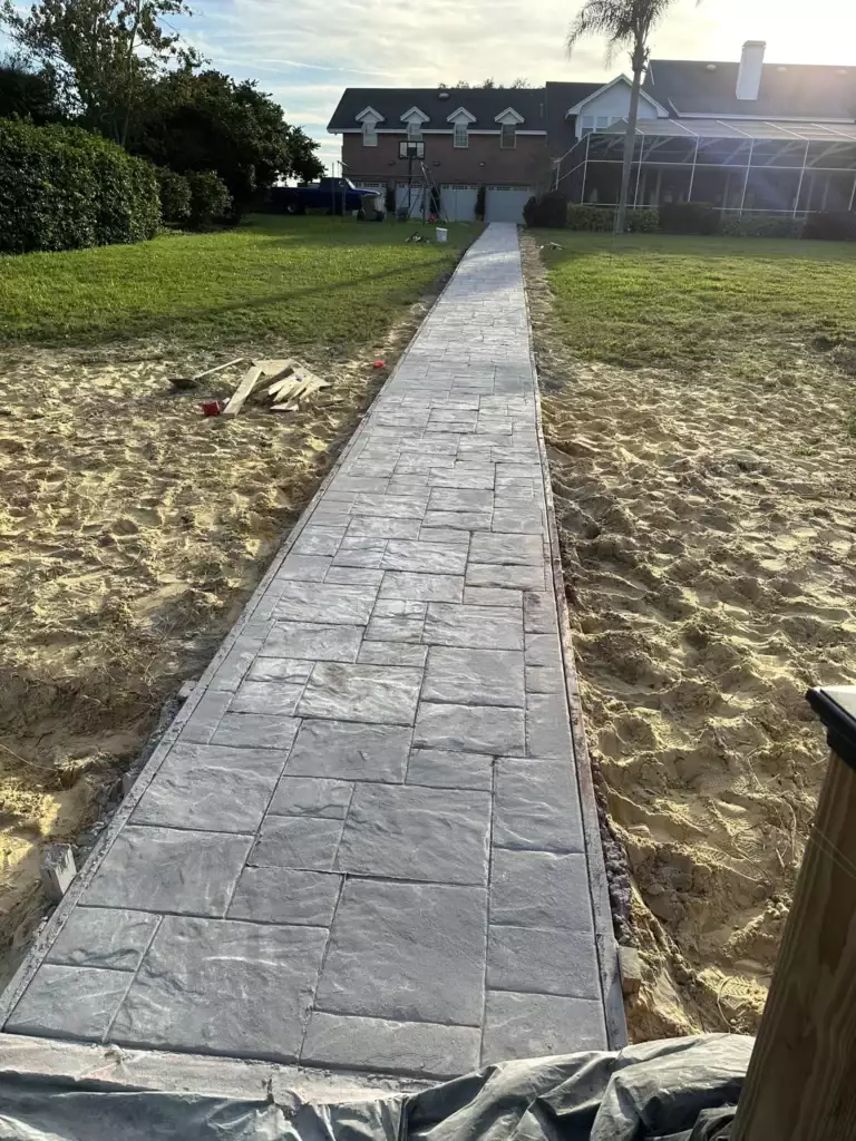 decorative stamped concrete Timber Pines FL