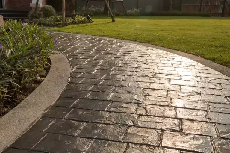 stamped concrete walkway Brooksville FL